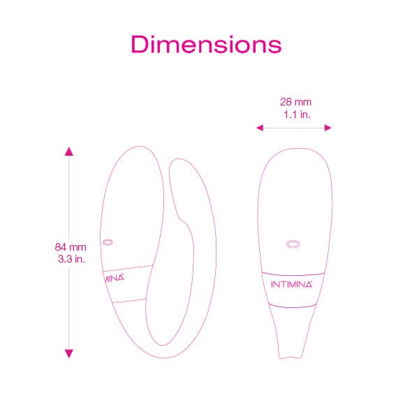 Intimina - Kalia Couples Massager Vibrator (Pink) - Couple's Massager (Vibration) Rechargeable Durio.sg