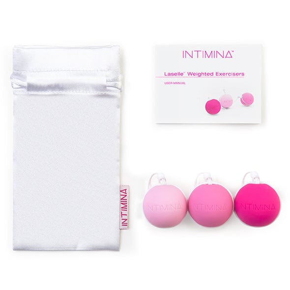 Intimina - Laselle Weighted Kegel Balls Exerciser Set (Pink) - Kegel Balls (Non Vibration) Durio.sg