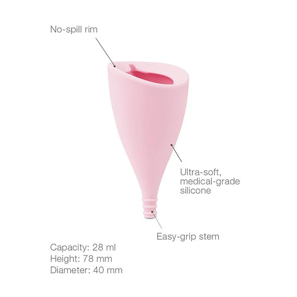 Intimina - Lily Cup A Ultra Smooth Menstrual Cup (Pink) - Menstrual Cup Durio.sg