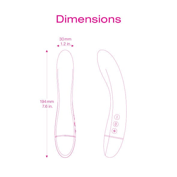 Intimina - Raya Personal Massager G Spot Vibrator (Pink) - G Spot Dildo (Vibration) Non Rechargeable Durio.sg