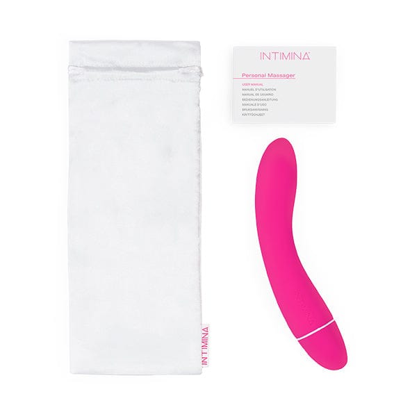 Intimina - Raya Personal Massager G Spot Vibrator (Pink) - G Spot Dildo (Vibration) Non Rechargeable Durio.sg