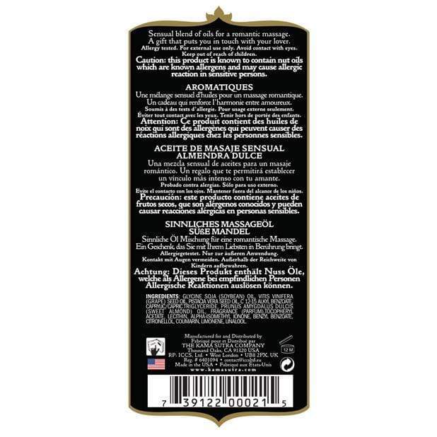 Kama Sutra - Aromatics Sensual Massge Oil Sweet Almond 8oz - Massage Oil Durio.sg