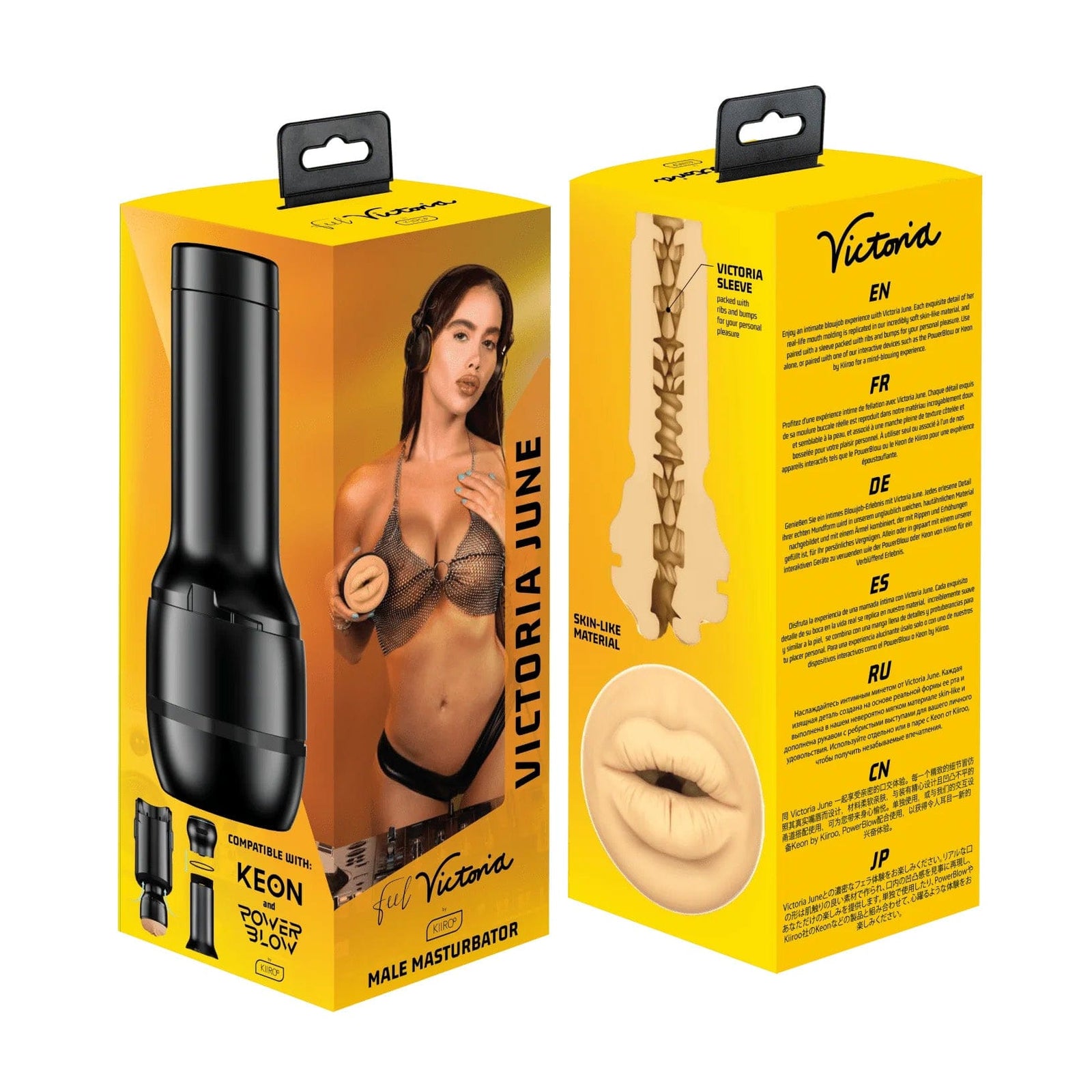 Kiiroo - Feel Victoria June Mouth Masturbator (Beige) - Masturbator Mouth (Non Vibration) Durio.sg