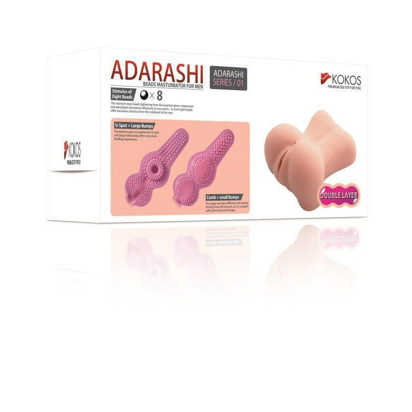 Kokos - Adarashi 1 Double Layer Meiki (Beige) - Masturbator Vagina (Non Vibration) Durio.sg
