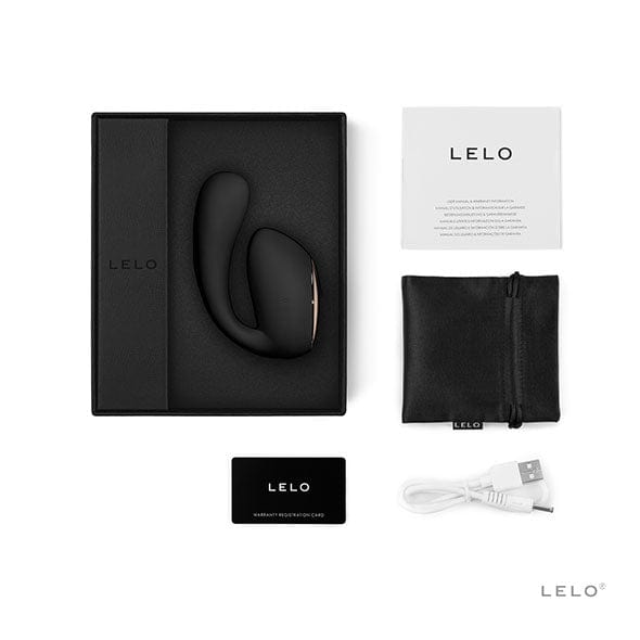 LELO - Ida Wave App-Controlled Dual Stimulation Massager Vibrator (Black) - Couple's Massager (Vibration) Rechargeable Durio.sg