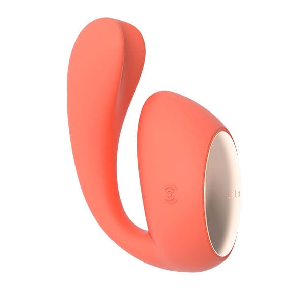LELO - Ida Wave App-Controlled Dual Stimulation Massager Vibrator (Coral Red) - Couple's Massager (Vibration) Rechargeable Durio.sg