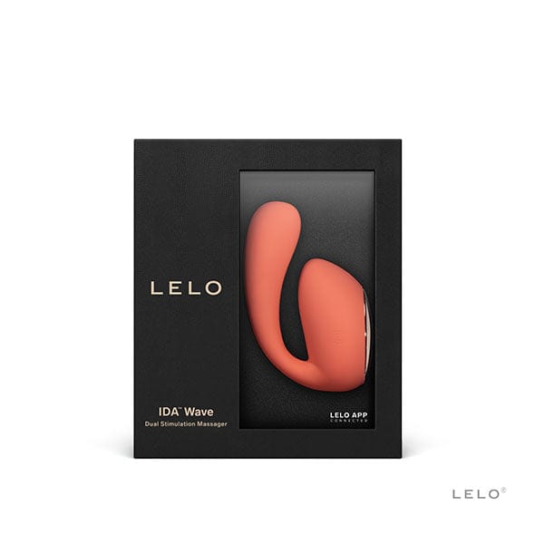 LELO - Ida Wave App-Controlled Dual Stimulation Massager Vibrator (Coral Red) - Couple's Massager (Vibration) Rechargeable Durio.sg