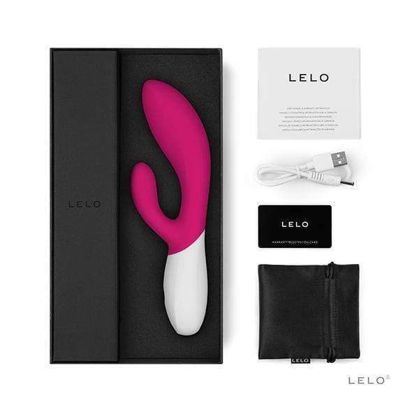 LELO - Ina Wave 2 Rabbit Vibrator (Cerise) - Rabbit Dildo (Vibration) Rechargeable Durio.sg