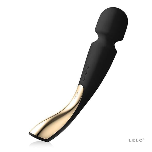 LELO - Smart Wand Massager 2 Medium (Black) - Wand Massagers (Vibration) Rechargeable Durio.sg