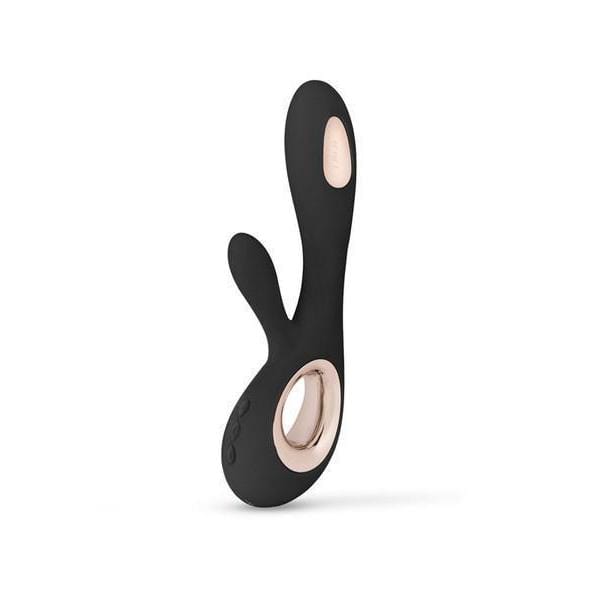 LELO - Soraya Wave Rabbit Vibrator (Black) - Rabbit Dildo (Vibration) Rechargeable Durio.sg