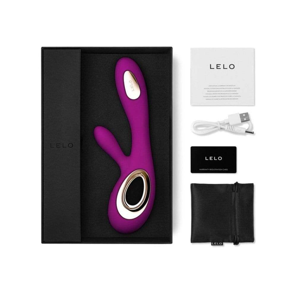 LELO - Soraya Wave Rabbit Vibrator (Pink) - Rabbit Dildo (Vibration) Rechargeable Durio.sg