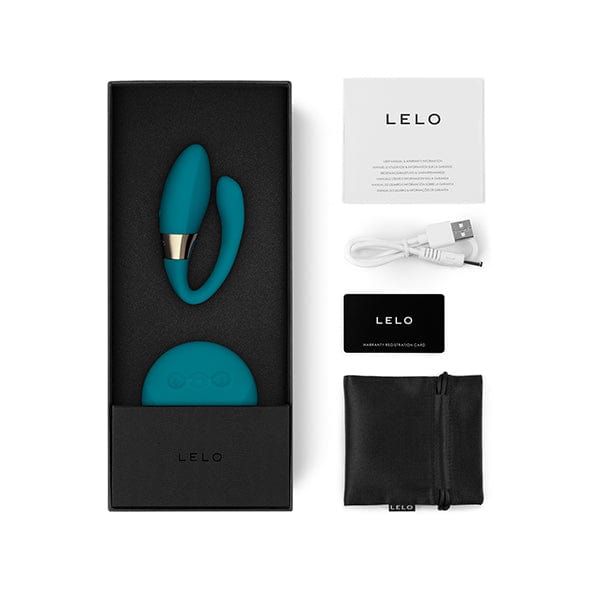 LELO - Tiani Duo Couple's Massager Vibrator (Ocean Blue) - Remote Control Couple's Massager (Vibration) Rechargeable Durio.sg