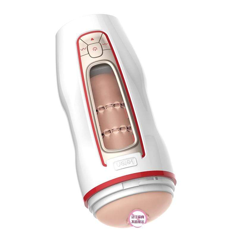 Leten - Automatic Thrusting Male Masturbator (White) - Masturbator Soft Stroker (Vibration) Rechargeable Durio.sg