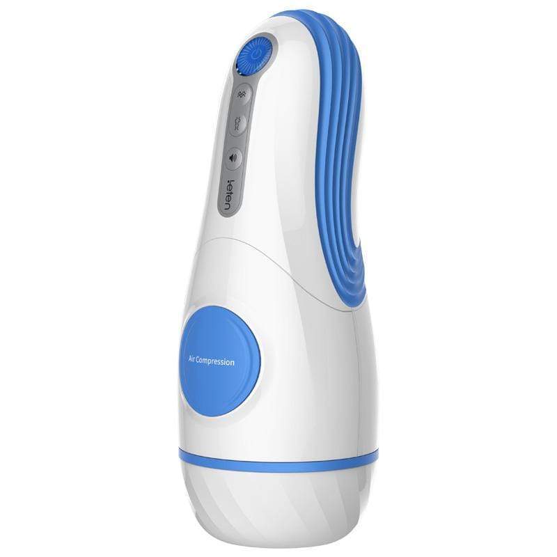 Leten - Excellent Tips Yui Hatano AMT Aircraft Automatic Cup Masturbator (White/Blue) - Masturbator Soft Stroker (Vibration) Rechargeable Durio.sg