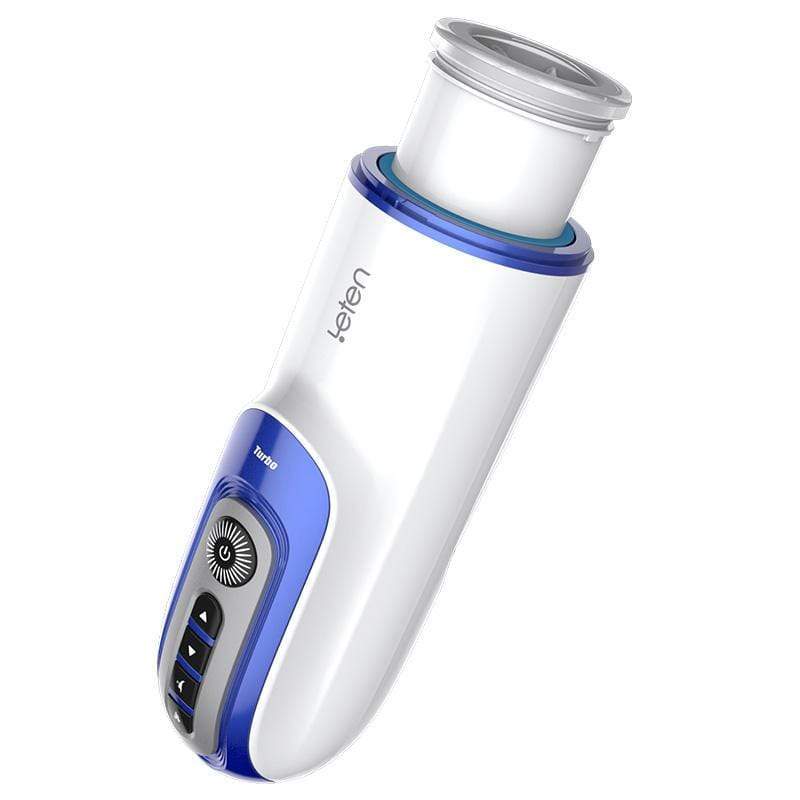 Leten - Excellent Tips Yui Hatano Thrusting Automatic Supreme Masturbator (White/Blue) - Masturbator Soft Stroker (Vibration) Rechargeable Durio.sg