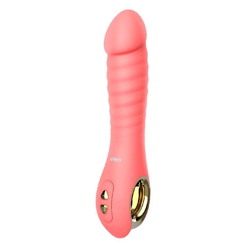 Leten - Fairy Realistic Magnetic Rechargeable Thrusting Vibrator with White Rabbit Massager (Pink) - G Spot Dildo (Vibration) Rechargeable Durio.sg