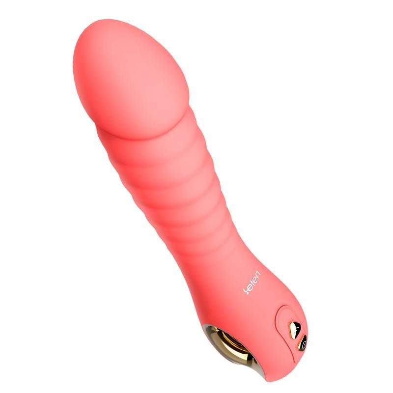 Leten - Fairy Realistic Magnetic Rechargeable Thrusting Vibrator with White Rabbit Massager (Pink) - G Spot Dildo (Vibration) Rechargeable Durio.sg