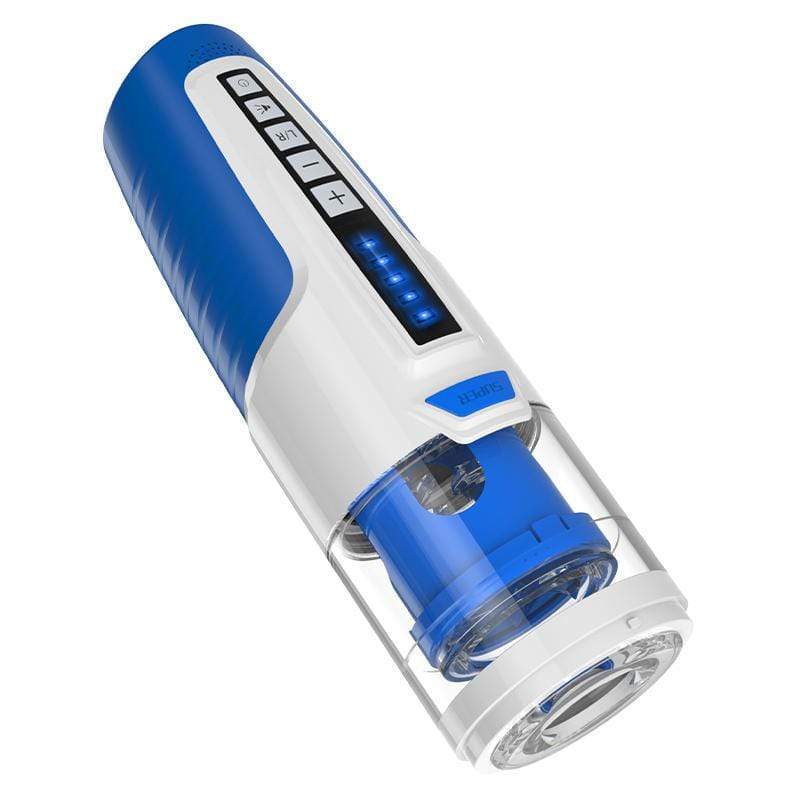 Leten - Frenzy Whirlpool Piston Automatic Telescopic Rotation Masturbator (Blue) - Masturbator Soft Stroker (Vibration) Rechargeable Durio.sg