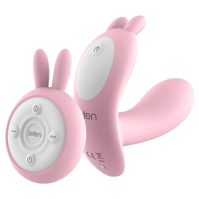 Leten - Q Cute Rabbit Remote Control Wearable Vibrator (Pink) - Remote Control Dildo w/o Suction Cup (Vibration) Rechargeable Durio.sg