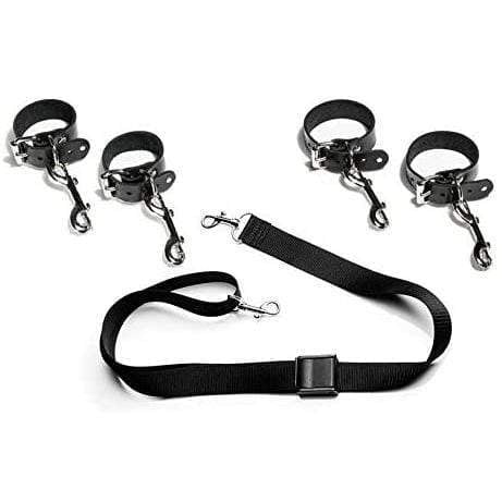 Liberator - Black Label Esse Chaise Faux Leather Claret Sex Furniture (Black) - Sex Furnitures Durio.sg