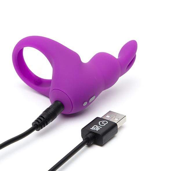 Love Honey - Happy Rabbit Cock Ring Kit 2 Pieces (Multi Colour) - Silicone Cock Ring (Vibration) Rechargeable Durio.sg