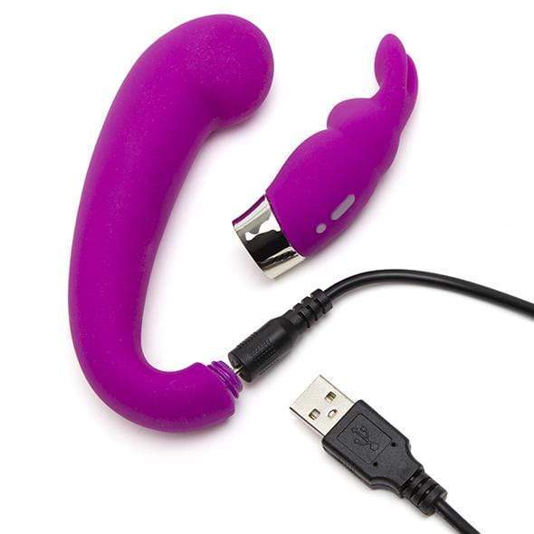 Love Honey - Happy Rabbit Mini G Spot Clitoral Curve Vibrator (Purple) - Non Realistic Dildo w/o suction cup (Vibration) Rechargeable Durio.sg
