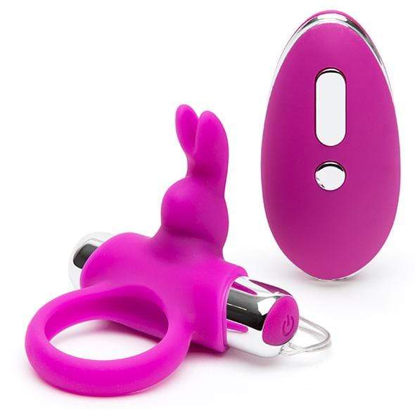 Love Honey - Happy Rabbit Remote Control Cock Ring (Purple) - Remote Control Cock Ring (Vibration) Rechargeable Durio.sg