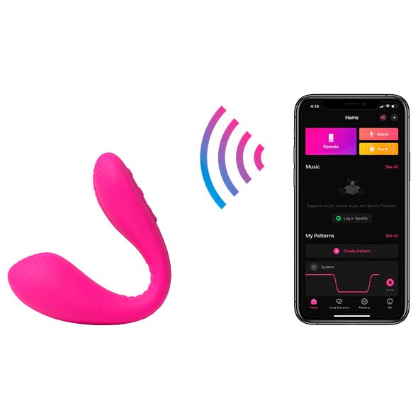 Lovense - Dolce App-Controlled Couple Dual Vibrator (Pink) - Couple's Massager (Vibration) Rechargeable Durio.sg