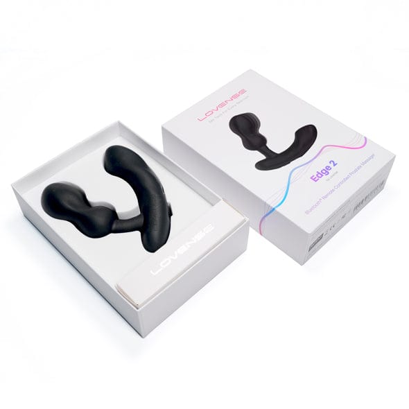 Lovense - Edge 2 App-Controlled Prostate Massager (Black) - Prostate Massager (Vibration) Rechargeable Durio.sg