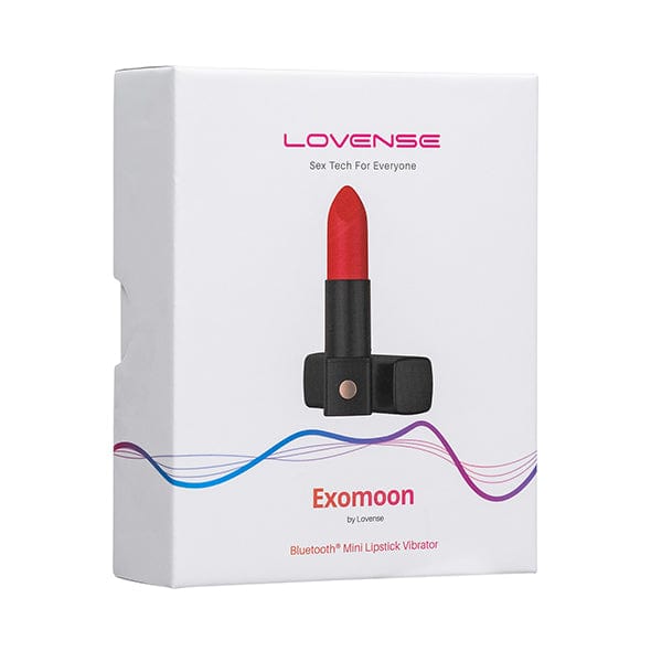 Lovense - Exomoon App-Controlled Discreet Lipstick Vibrator (Red) - Clit Massager (Vibration) Rechargeable Durio.sg