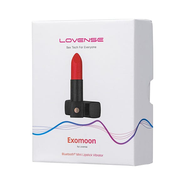 Lovense - Exomoon App-Controlled Discreet Lipstick Vibrator (Red) - Clit Massager (Vibration) Rechargeable Durio.sg