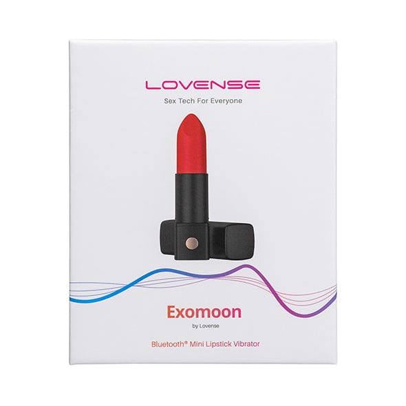 Lovense - Exomoon App-Controlled Discreet Lipstick Vibrator (Red) - Clit Massager (Vibration) Rechargeable Durio.sg