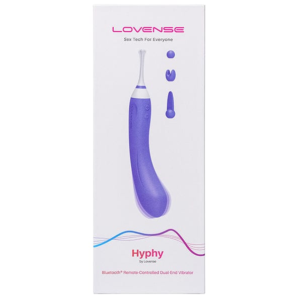 Lovense - Hyphy App-Controlled Dual End Vibrator (Purple) - Clit Massager (Vibration) Rechargeable Durio.sg