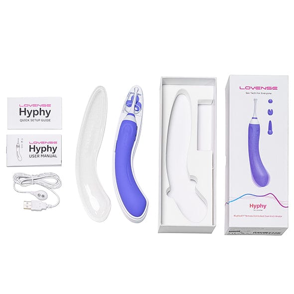 Lovense - Hyphy App-Controlled Dual End Vibrator (Purple) - Clit Massager (Vibration) Rechargeable Durio.sg