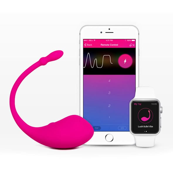 Lovense - Lush App-Controlled Bullet Egg Vibrator (Pink) - Wireless Remote Control Egg (Vibration) Rechargeable Durio.sg