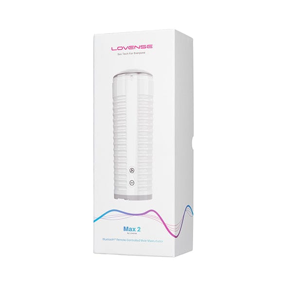 Lovense - Max 2 App-Controlled Male Masturbator (White) - Masturbator Soft Stroker (Vibration) Rechargeable Durio.sg