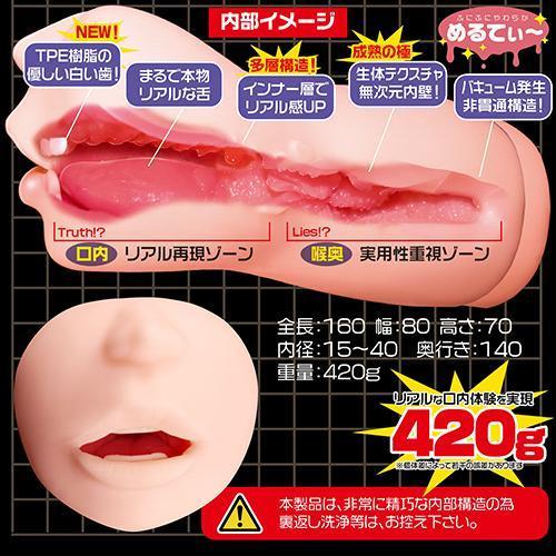 Magic Eyes - The Mouth of Truth Sweet Bites Mouth Masturbator (Beige) - Masturbator Mouth (Non Vibration) Durio.sg