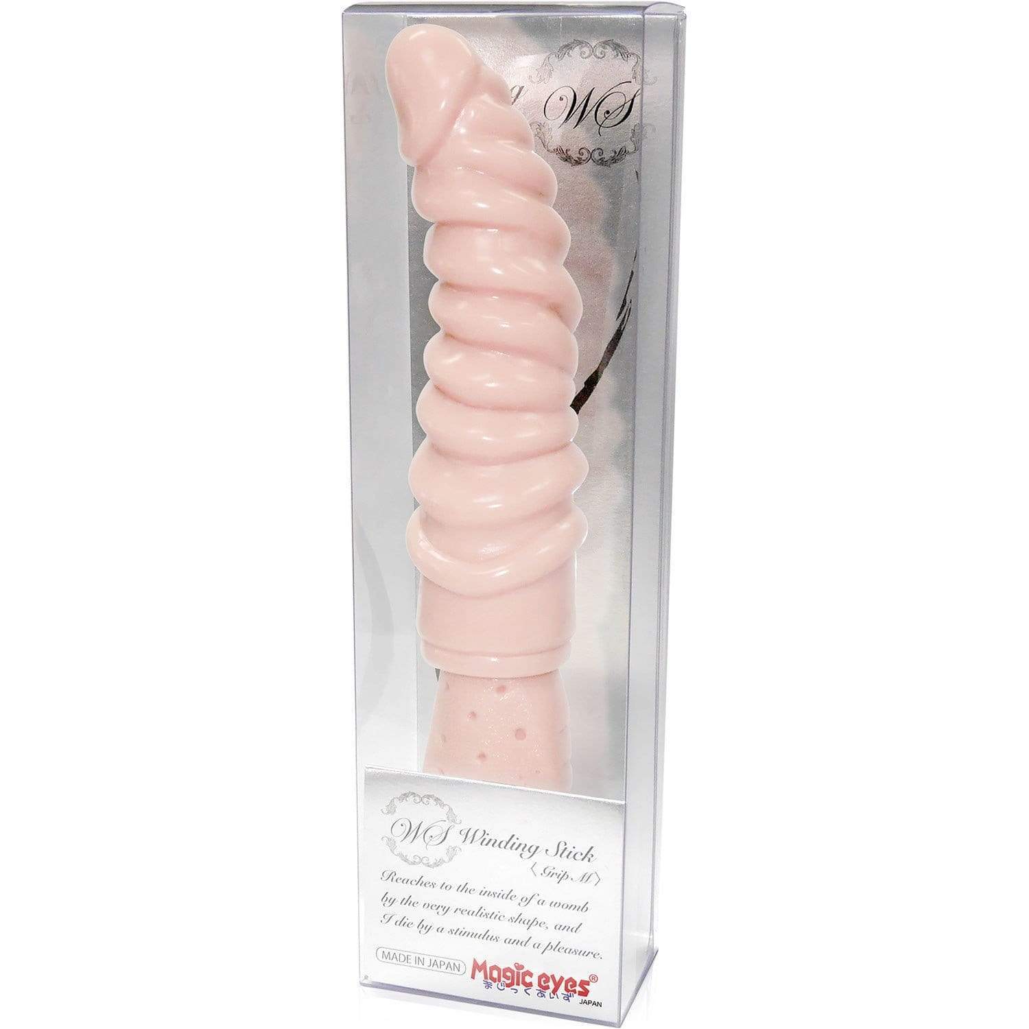 Magic Eyes - Winding Stick Grip M Dildo (Beige) - Non Realistic Dildo w/o suction cup (Non Vibration) Durio.sg