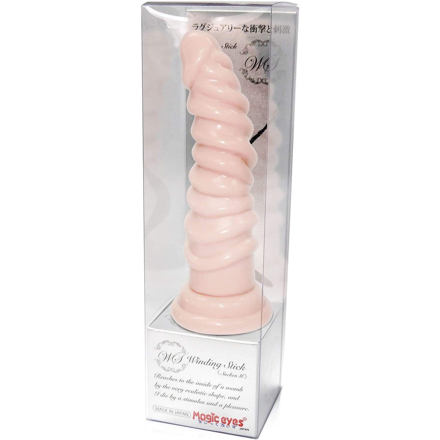 Magic Eyes - Winding Stick Sucker M Dildo (Beige) - Non Realistic Dildo w/o suction cup (Non Vibration) Durio.sg