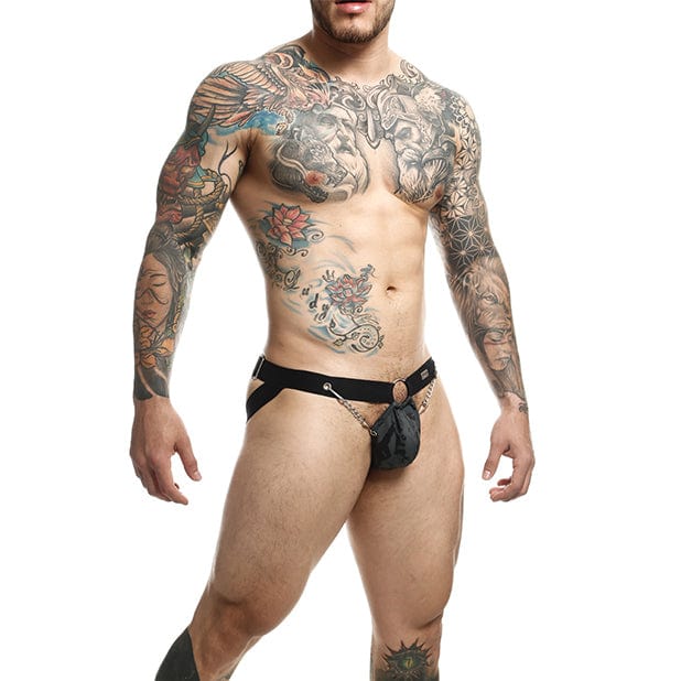 Male Basics - Dungeon Chain Jockstrap Underwear O/S (Black) - Gay Pride Underwear Durio.sg