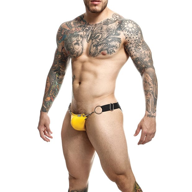 Male Basics - Dungeon Snap Jockstrap Underwear O/S (Yellow) - Gay Pride Underwear Durio.sg