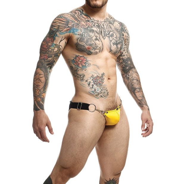 Male Basics - Dungeon Snap Jockstrap Underwear O/S (Yellow) - Gay Pride Underwear Durio.sg