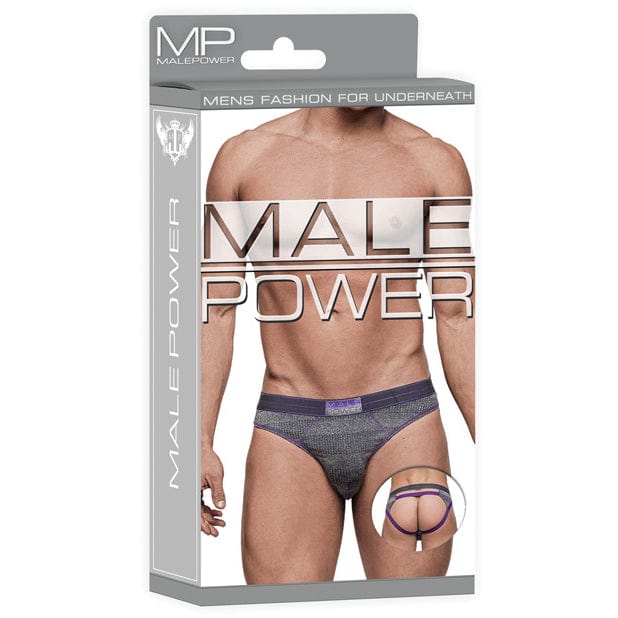 Male Power - Heather Haze CutoutJock Underwear L/X (Grey) - Gay Pride Underwear Durio.sg