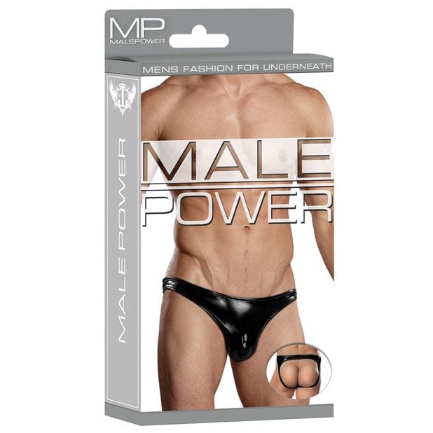 Male Power - Liquid Onyx Moonshine Underwear L/XL (Black) - Gay Pride Underwear Durio.sg