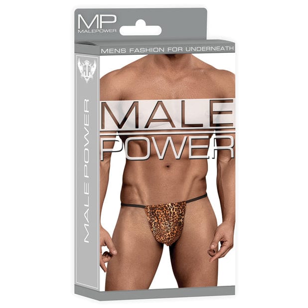 Male Power - Posing Strap Animal Print Thong Underwear O/S (Leopard) - Gay Pride Underwear Durio.sg