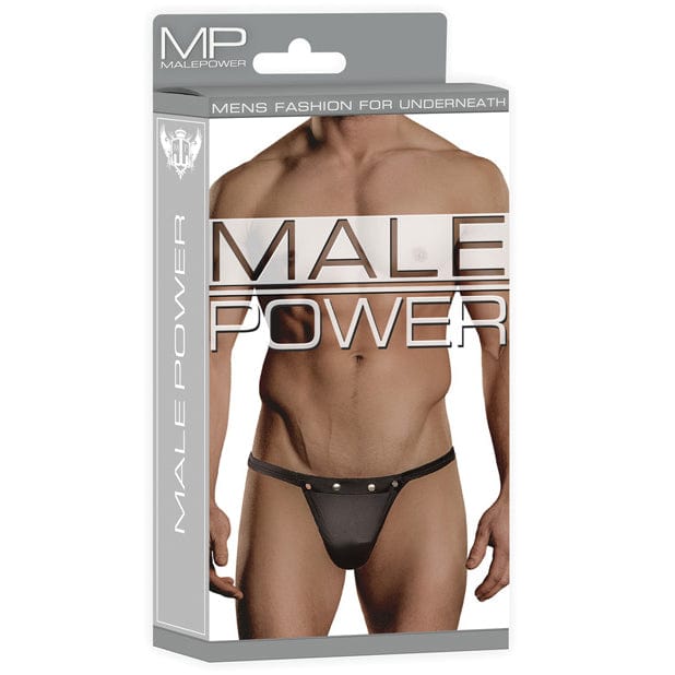 Male Power - Rip off Thong Underwear with Studs S/M (Black) - Gay Pride Underwear Durio.sg
