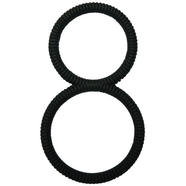 Malesation - Figure 8 Cock Ring (Black) - Silicone Cock Ring (Non Vibration) Durio.sg