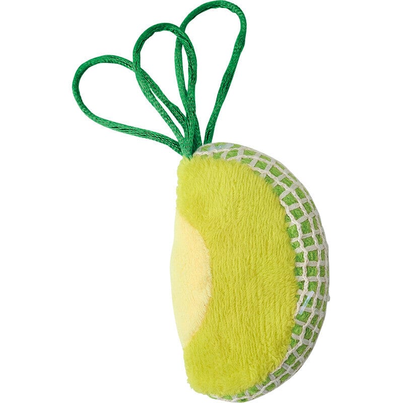 Marukan - Kamu Kamu Dental Care Mesh Fruit Melon Cat Stuffed Toys (Green) - Cat Toys Durio.sg