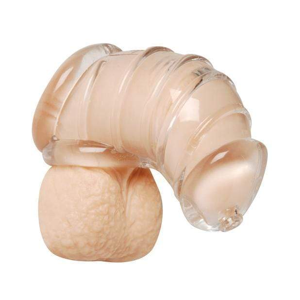 Master Series - Detained Soft Body Chastity Cage (Clear) - Rubber Cock Cage (Non Vibration) Durio.sg