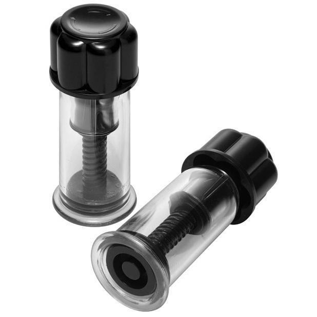 Master Series - Maxxx Power Twist Nipple Suckers (Black) - Nipple Pumps (Non Vibration) Durio.sg